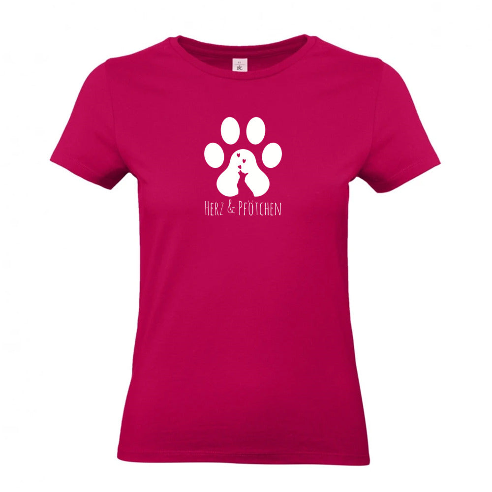 Herz und Pfötchen - T-Shirt für Damen