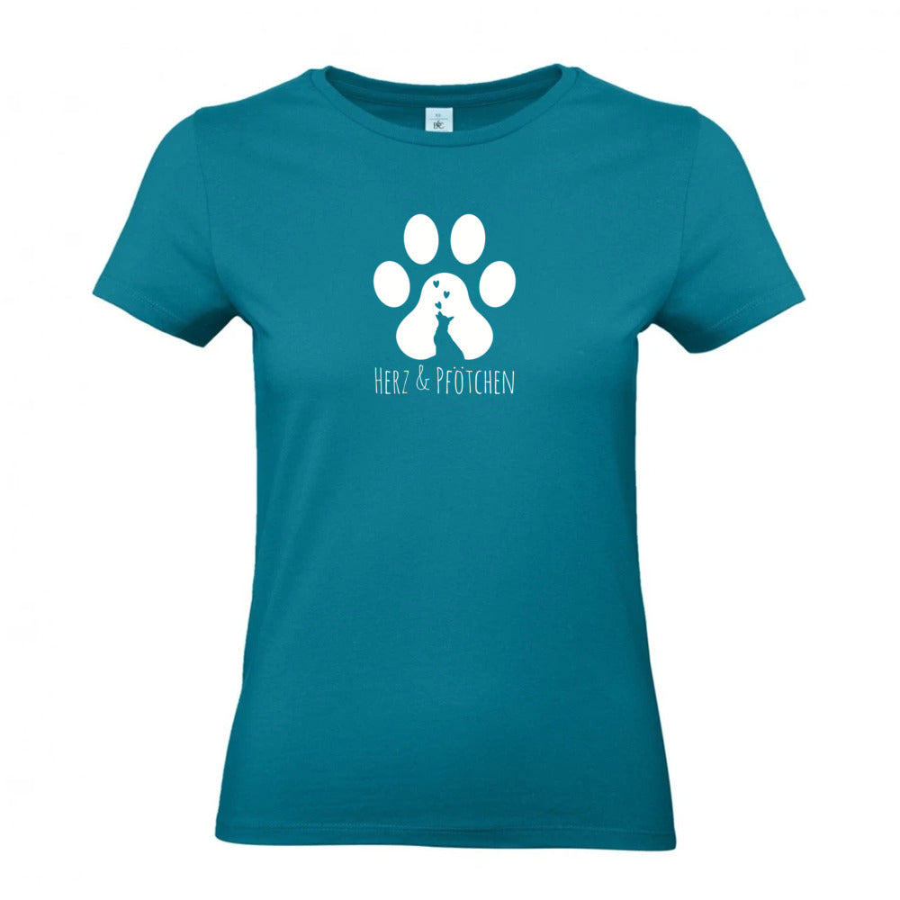Herz und Pfötchen - T-Shirt für Damen