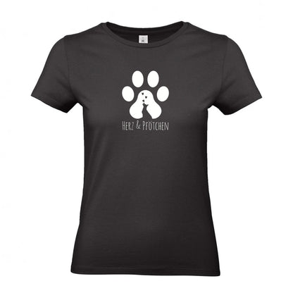 Herz und Pfötchen - T-Shirt für Damen