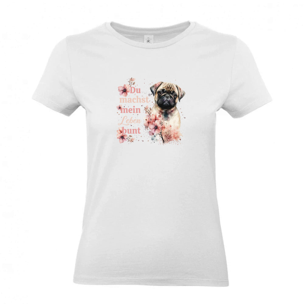 Pastell Mops - T-Shirt für Damen