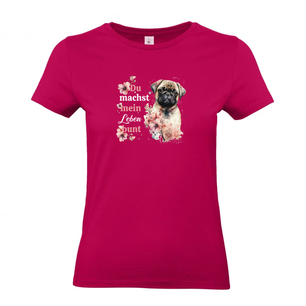 Pastell Mops - T-Shirt für Damen