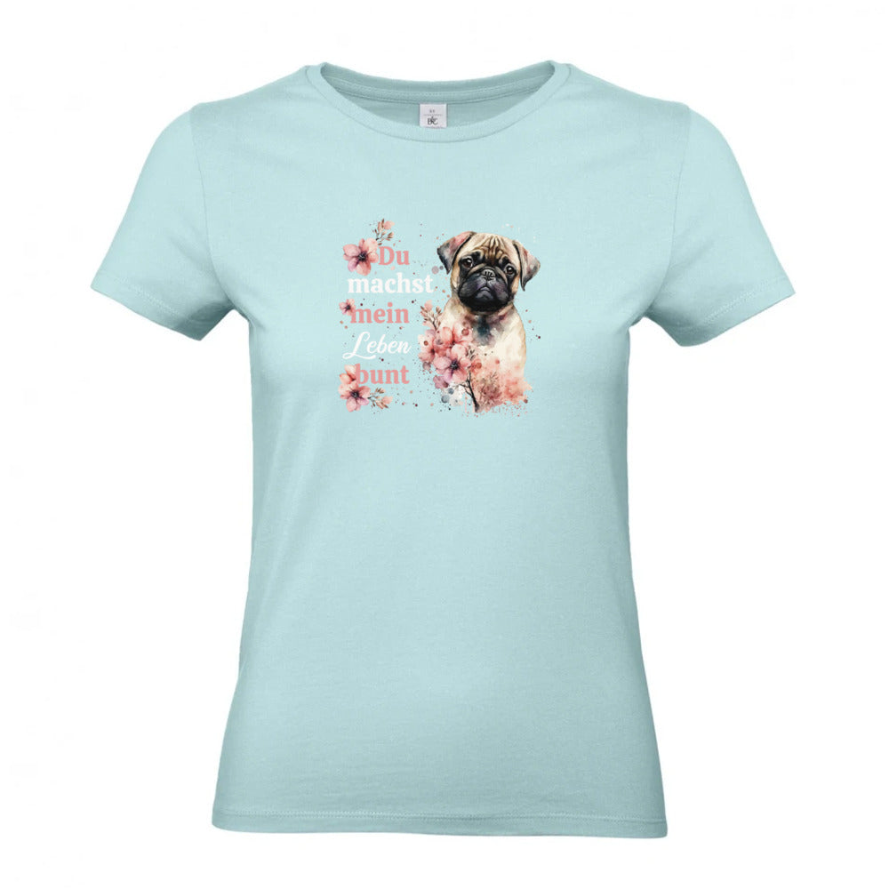 Pastell Mops - T-Shirt für Damen