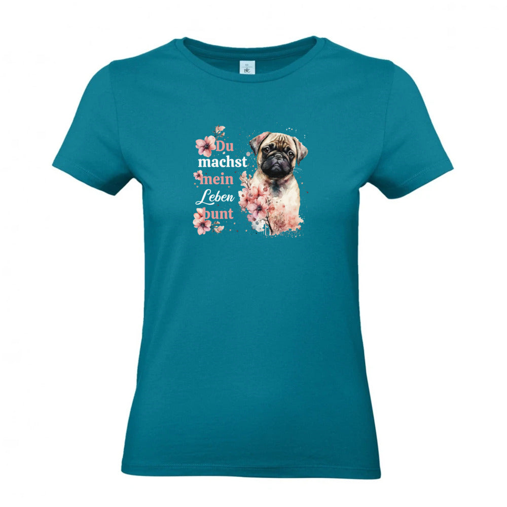 Pastell Mops - T-Shirt für Damen