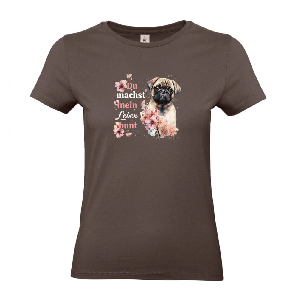 Pastell Mops - T-Shirt für Damen