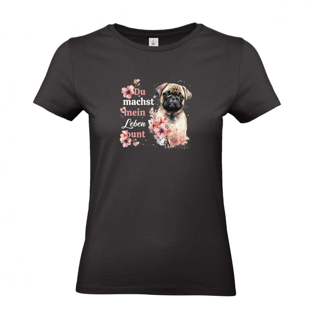 Pastell Mops - T-Shirt für Damen
