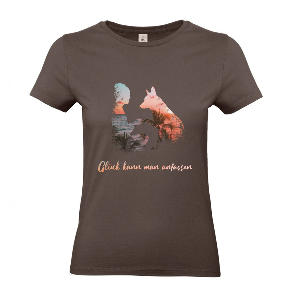 Glück kann man anfassen - T-Shirt für Damen