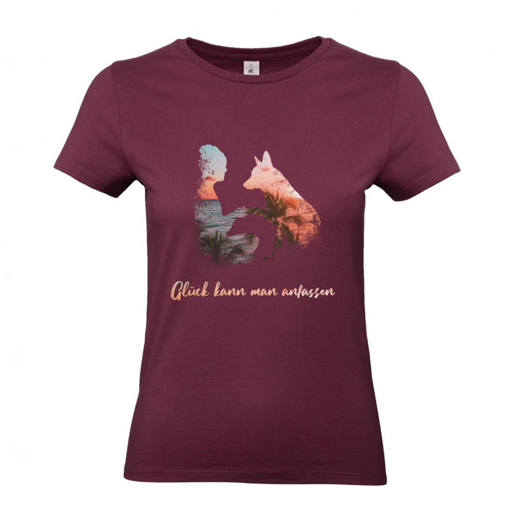 Glück kann man anfassen - T-Shirt für Damen