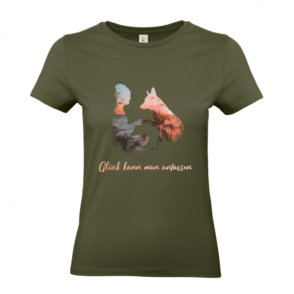 Glück kann man anfassen - T-Shirt für Damen