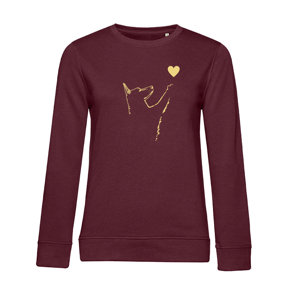 Liebe Hund – Wahre Liebe – Bio-Sweatshirt für Damen