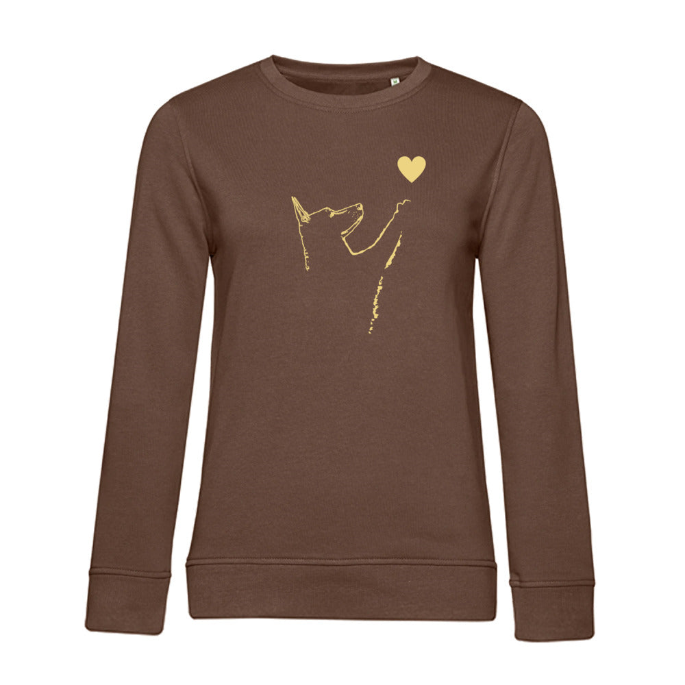 Liebe Hund – Wahre Liebe – Bio-Sweatshirt für Damen