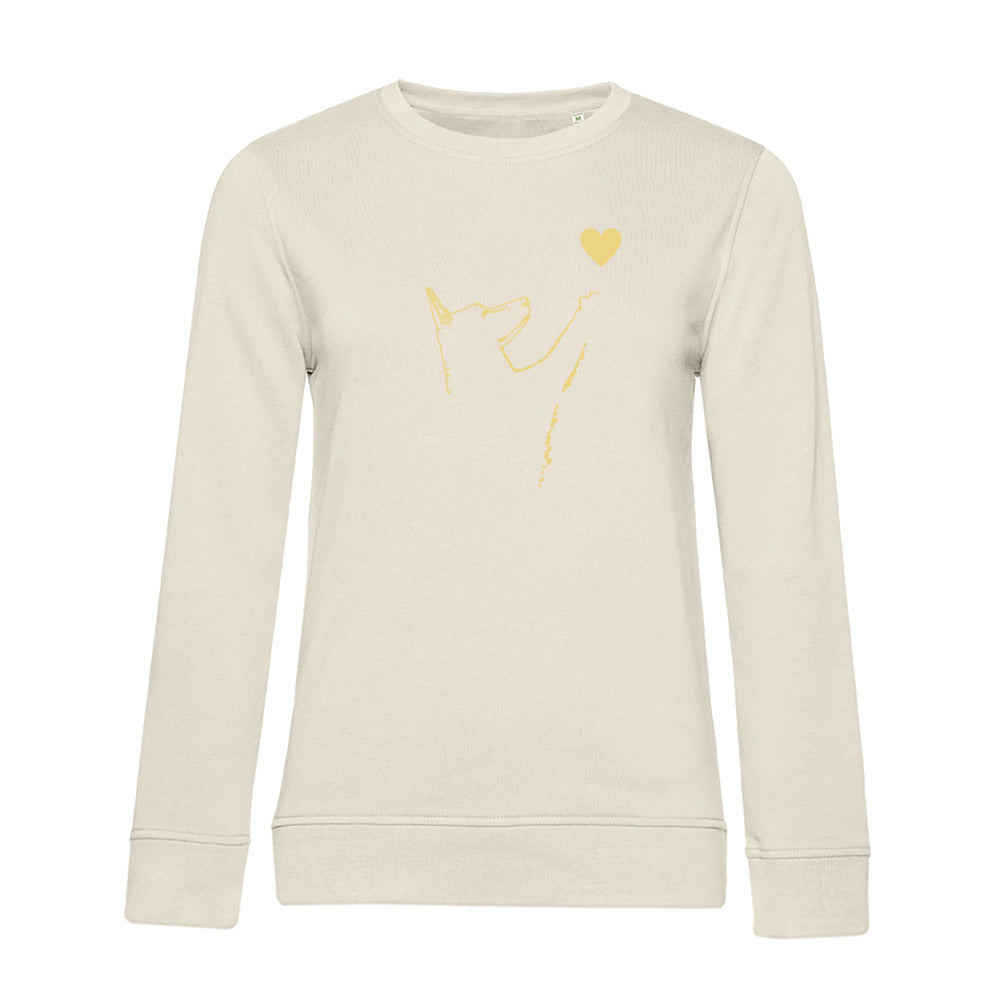 Liebe Hund – Wahre Liebe – Bio-Sweatshirt für Damen