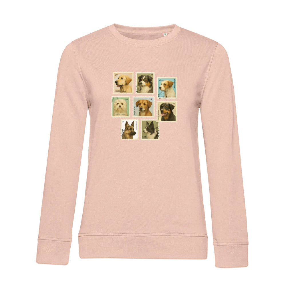 Briefmarken – Bio-Sweatshirt für Damen
