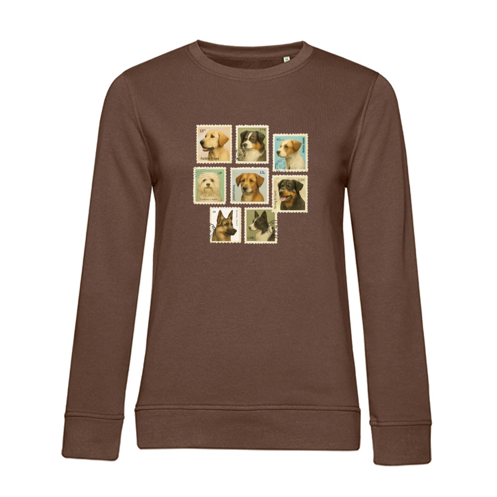 Briefmarken – Bio-Sweatshirt für Damen