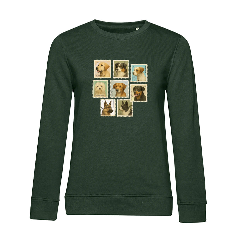 Briefmarken – Bio-Sweatshirt für Damen