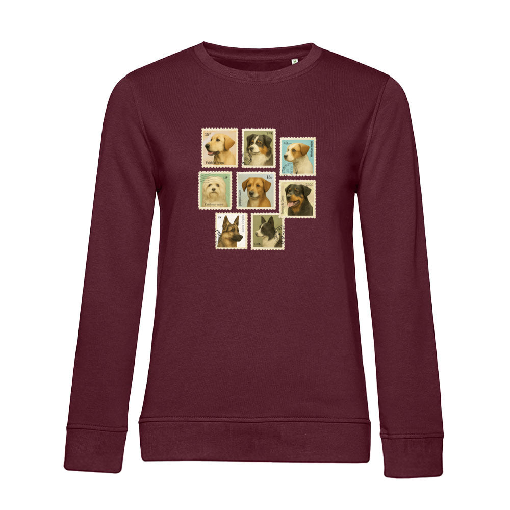 Briefmarken – Bio-Sweatshirt für Damen