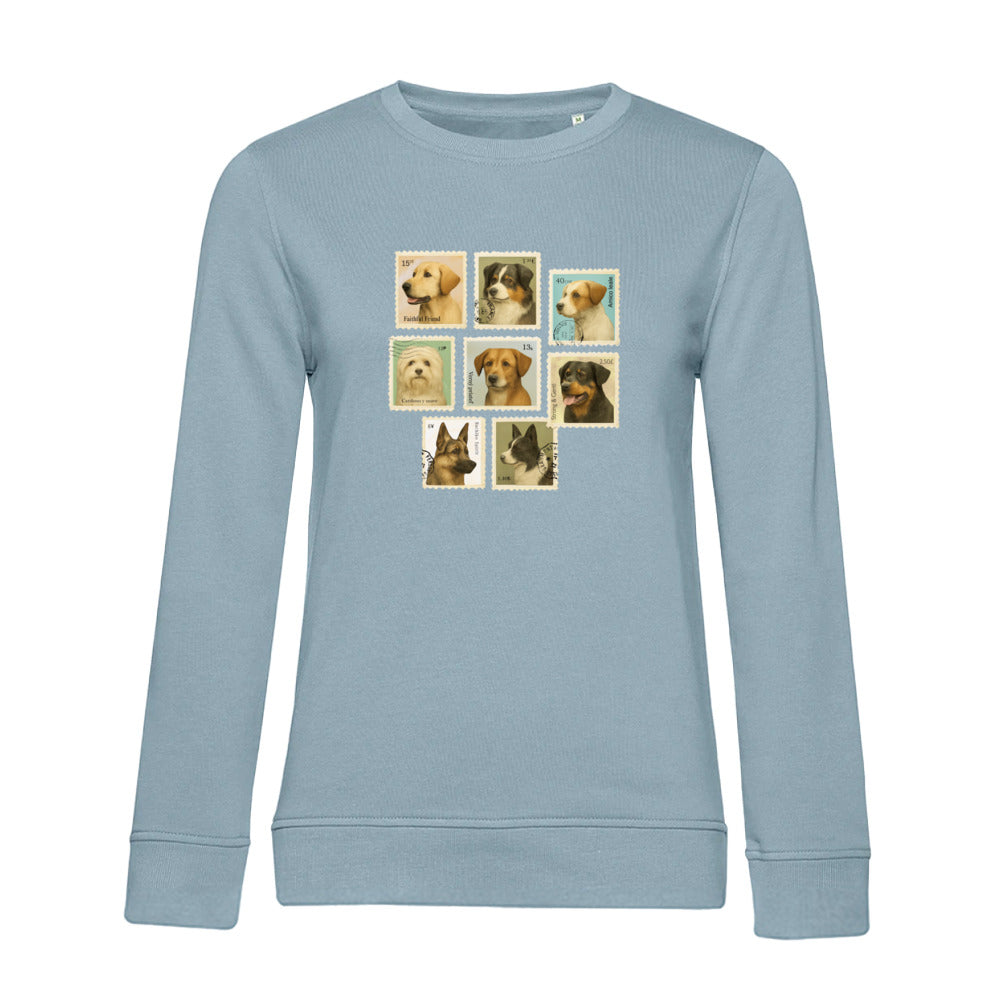 Briefmarken – Bio-Sweatshirt für Damen
