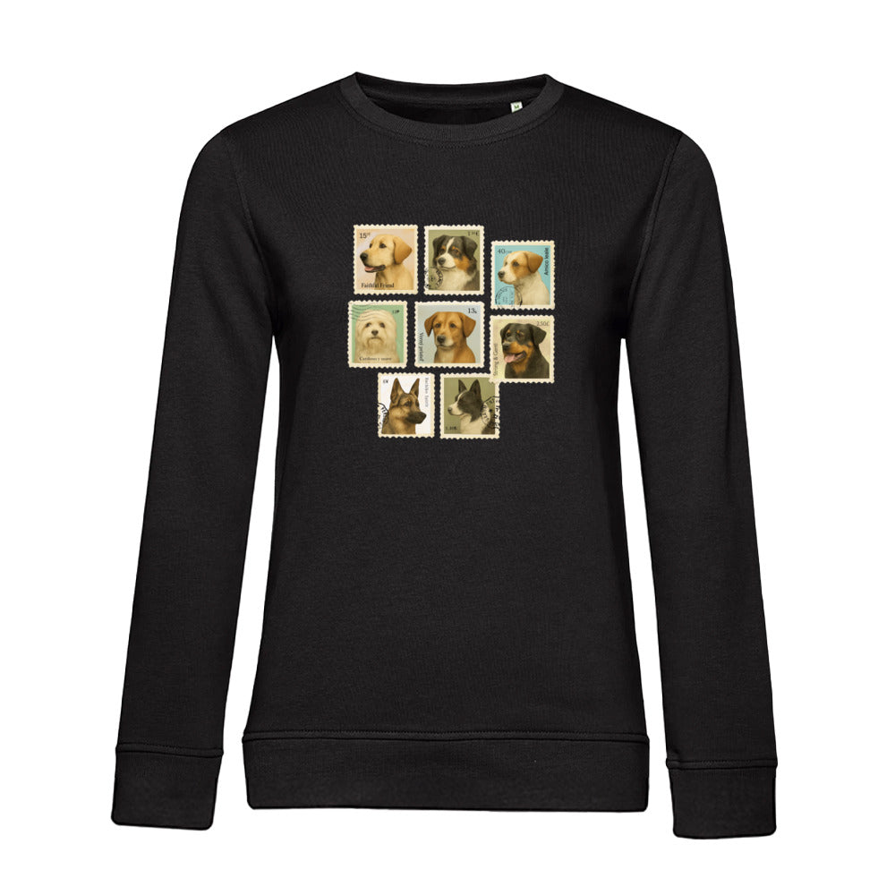 Briefmarken – Bio-Sweatshirt für Damen