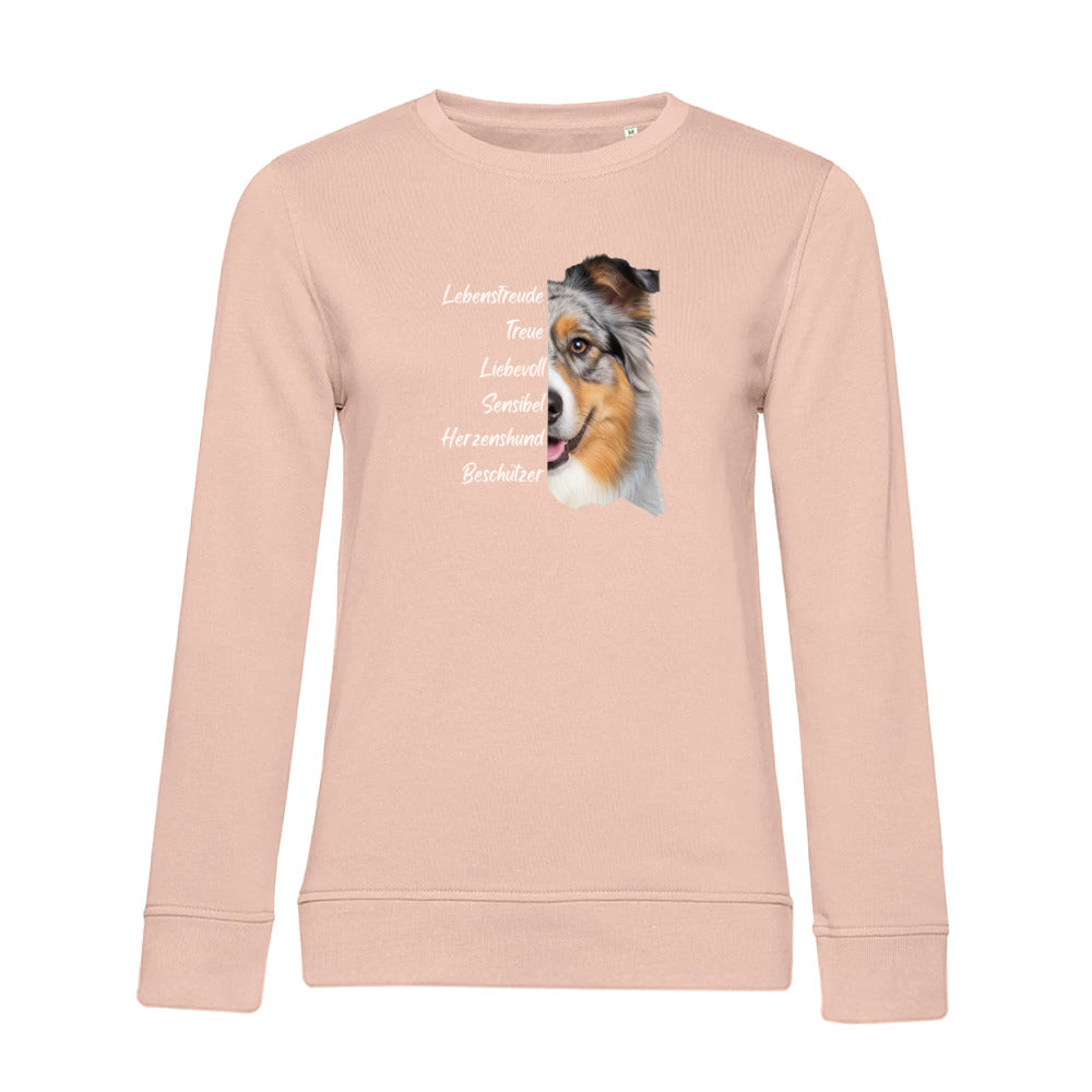 Australian Shepherd – Bio-Sweatshirt für Damen
