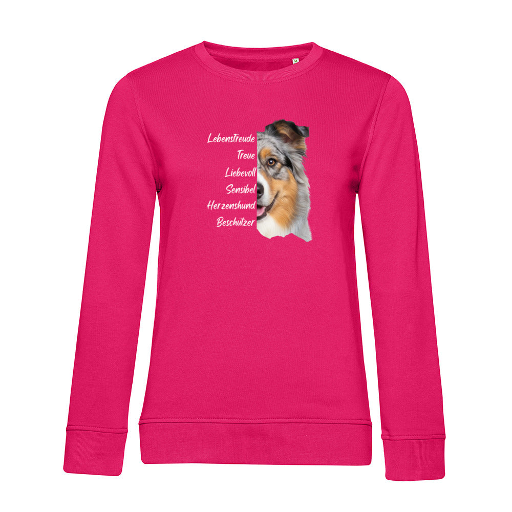 Australian Shepherd – Bio-Sweatshirt für Damen