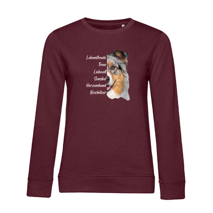 Australian Shepherd – Bio-Sweatshirt für Damen