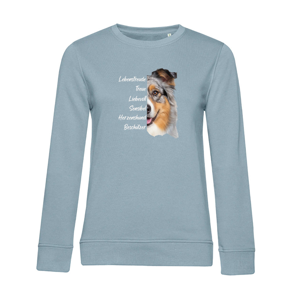 Australian Shepherd – Bio-Sweatshirt für Damen