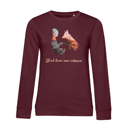 Glück kann man anfassen – Bio-Sweatshirt für Damen