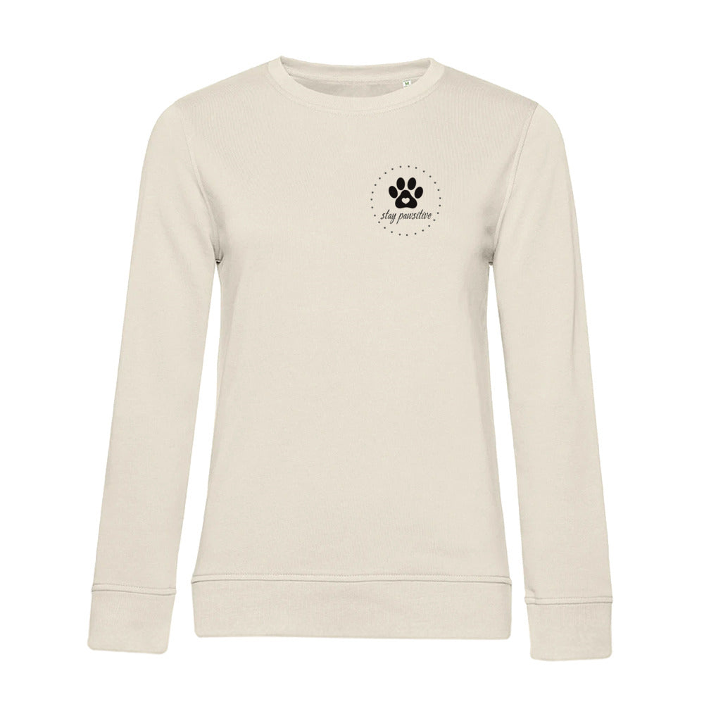 Stay Pawsitive – Bio-Sweatshirt für Damen