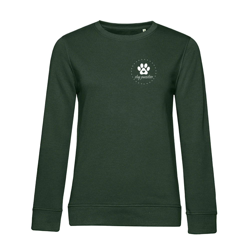 Stay Pawsitive – Bio-Sweatshirt für Damen