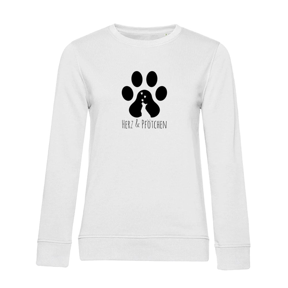 Herz und Pfötchen  – Bio-Sweatshirt für Damen