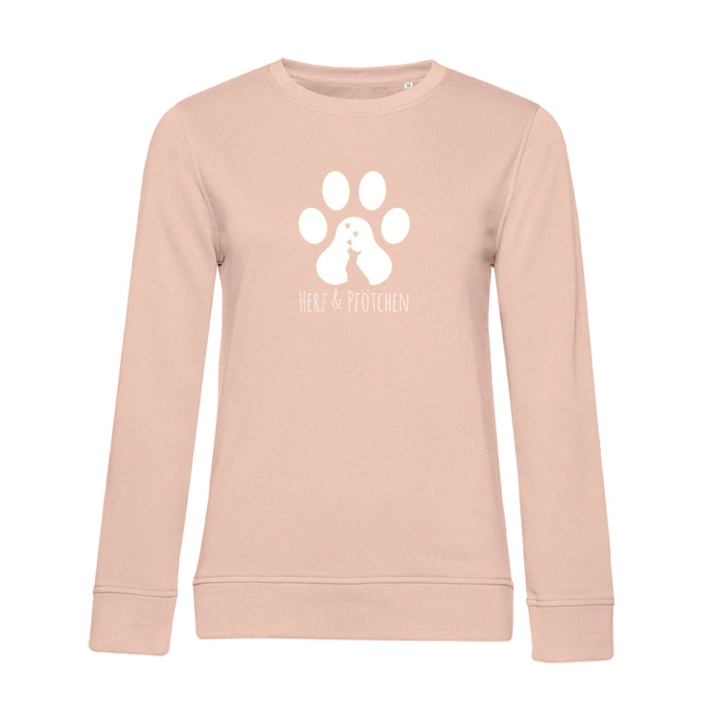 Herz und Pfötchen  – Bio-Sweatshirt für Damen