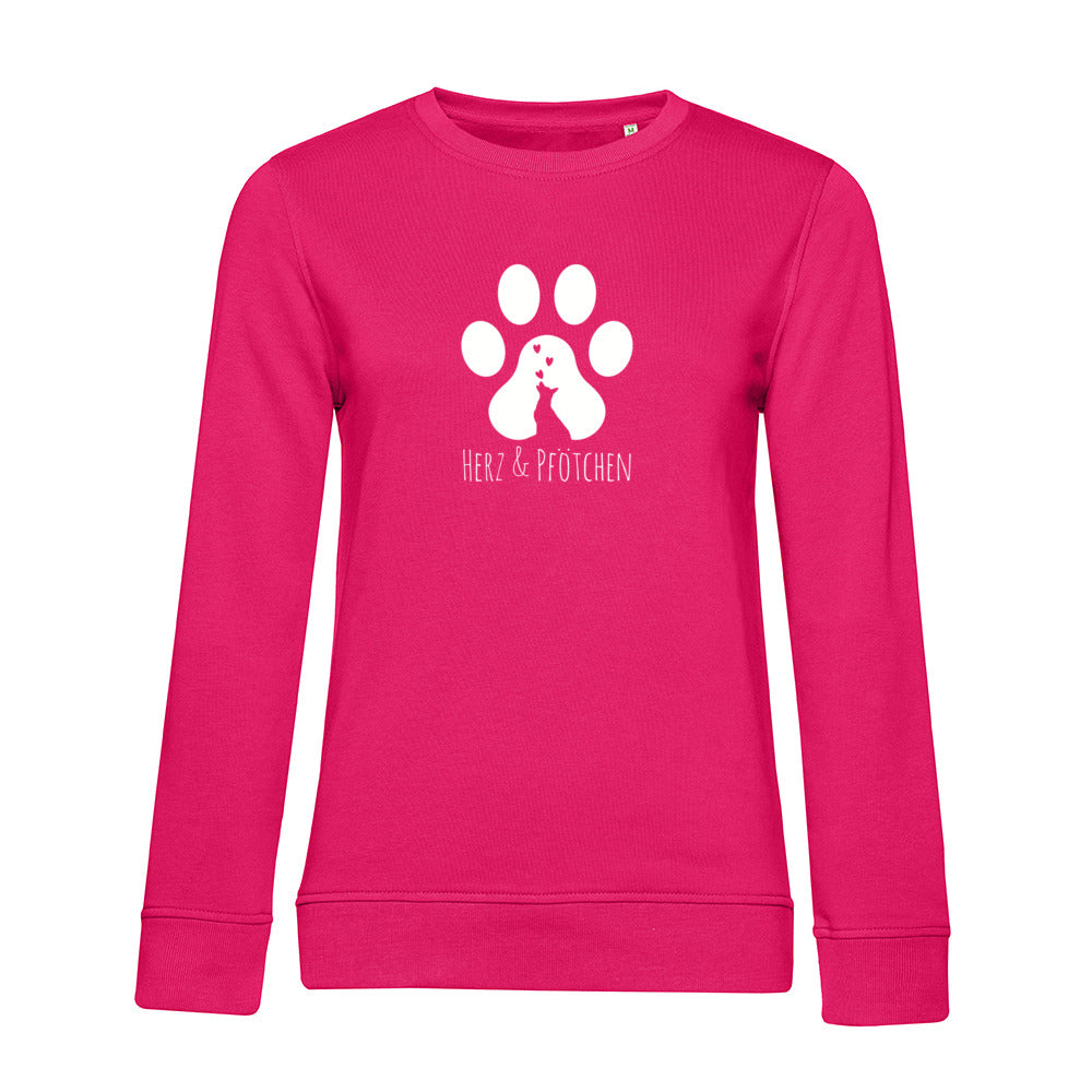 Herz und Pfötchen  – Bio-Sweatshirt für Damen