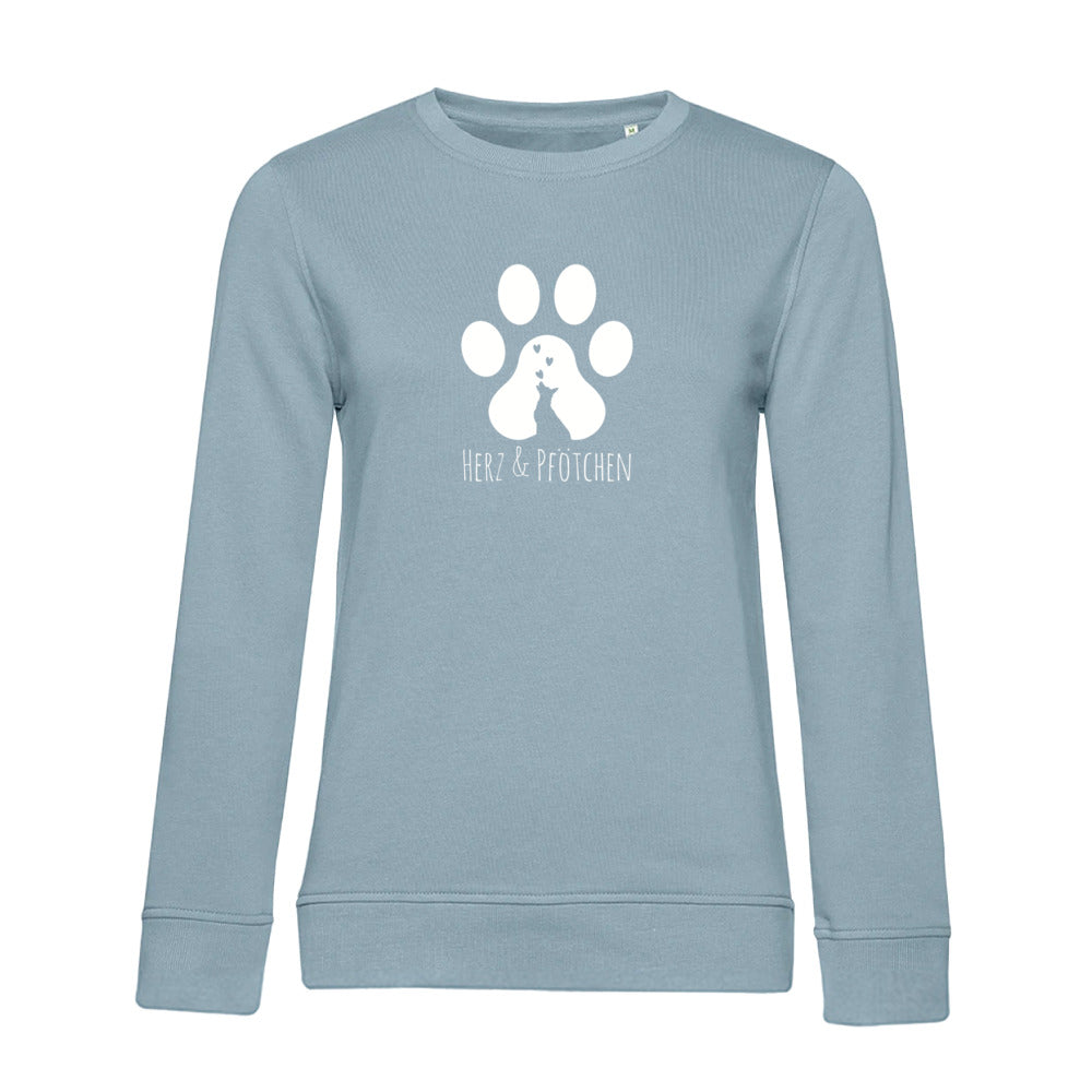 Herz und Pfötchen  – Bio-Sweatshirt für Damen