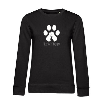 Herz und Pfötchen  – Bio-Sweatshirt für Damen