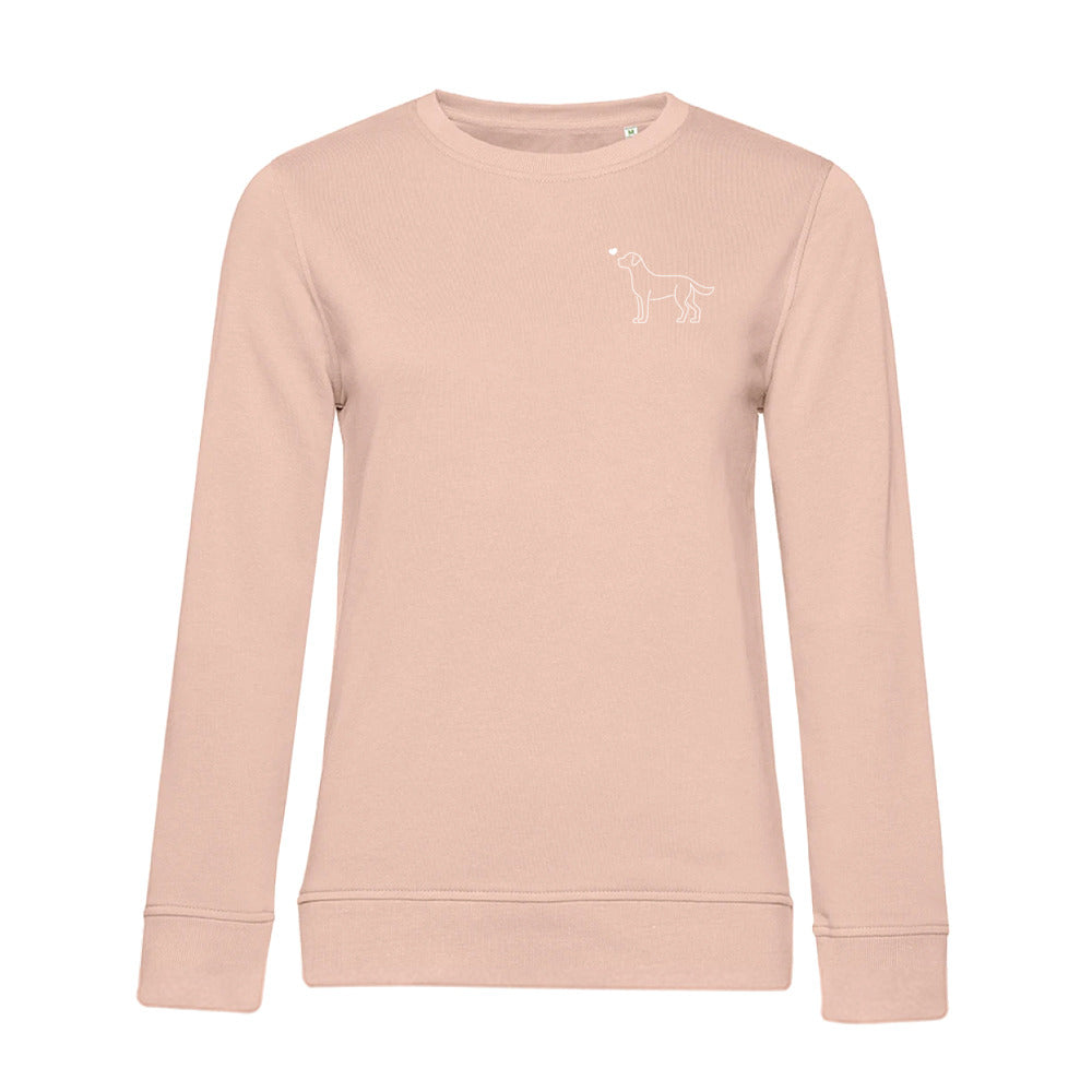 Labrador mit Herz – Bio-Sweatshirt für Damen