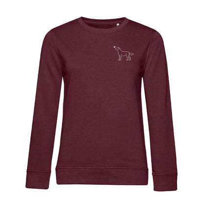 Labrador mit Herz – Bio-Sweatshirt für Damen