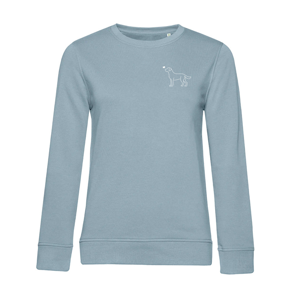 Labrador mit Herz – Bio-Sweatshirt für Damen