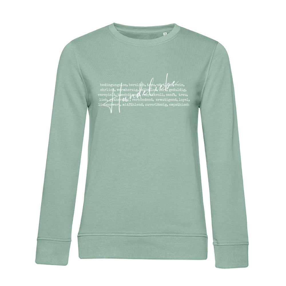Hunde Liebe ist... – Bio-Sweatshirt für Damen