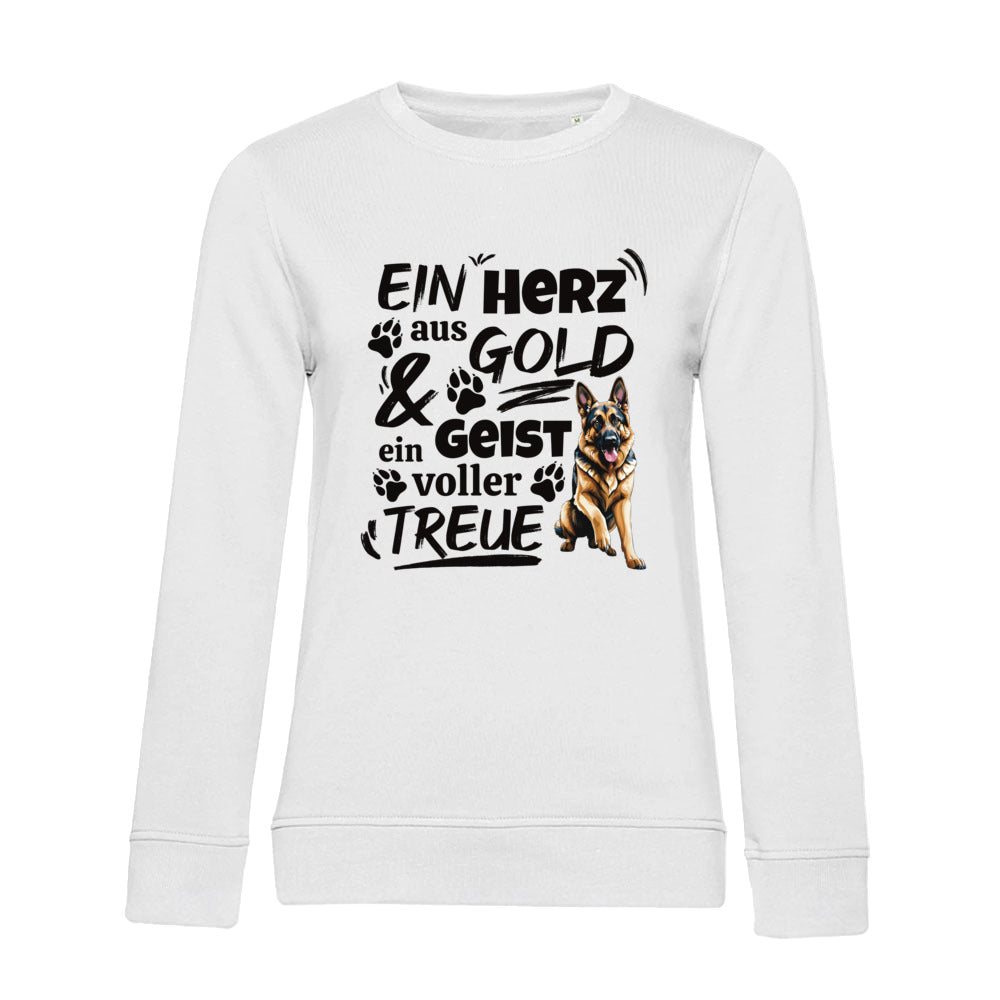 Herz aus Gold – Bio-Sweatshirt für Damen