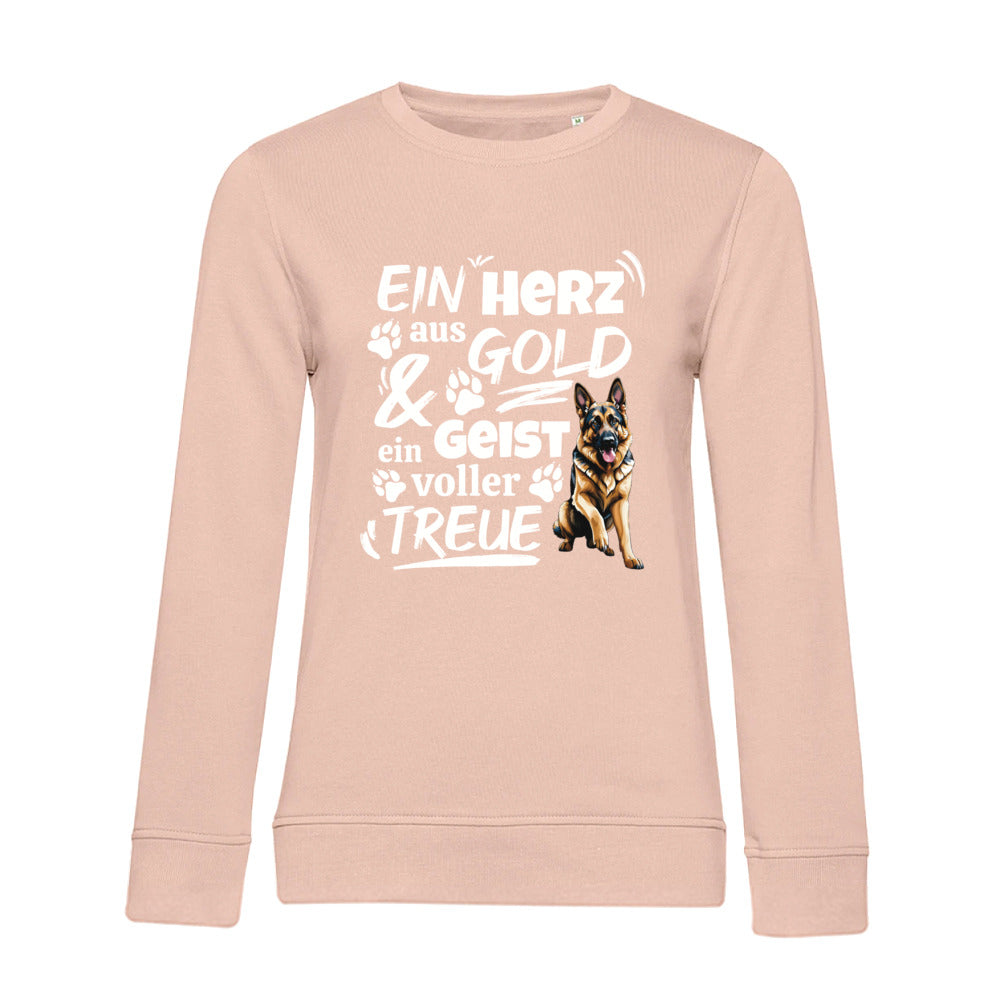 Herz aus Gold – Bio-Sweatshirt für Damen