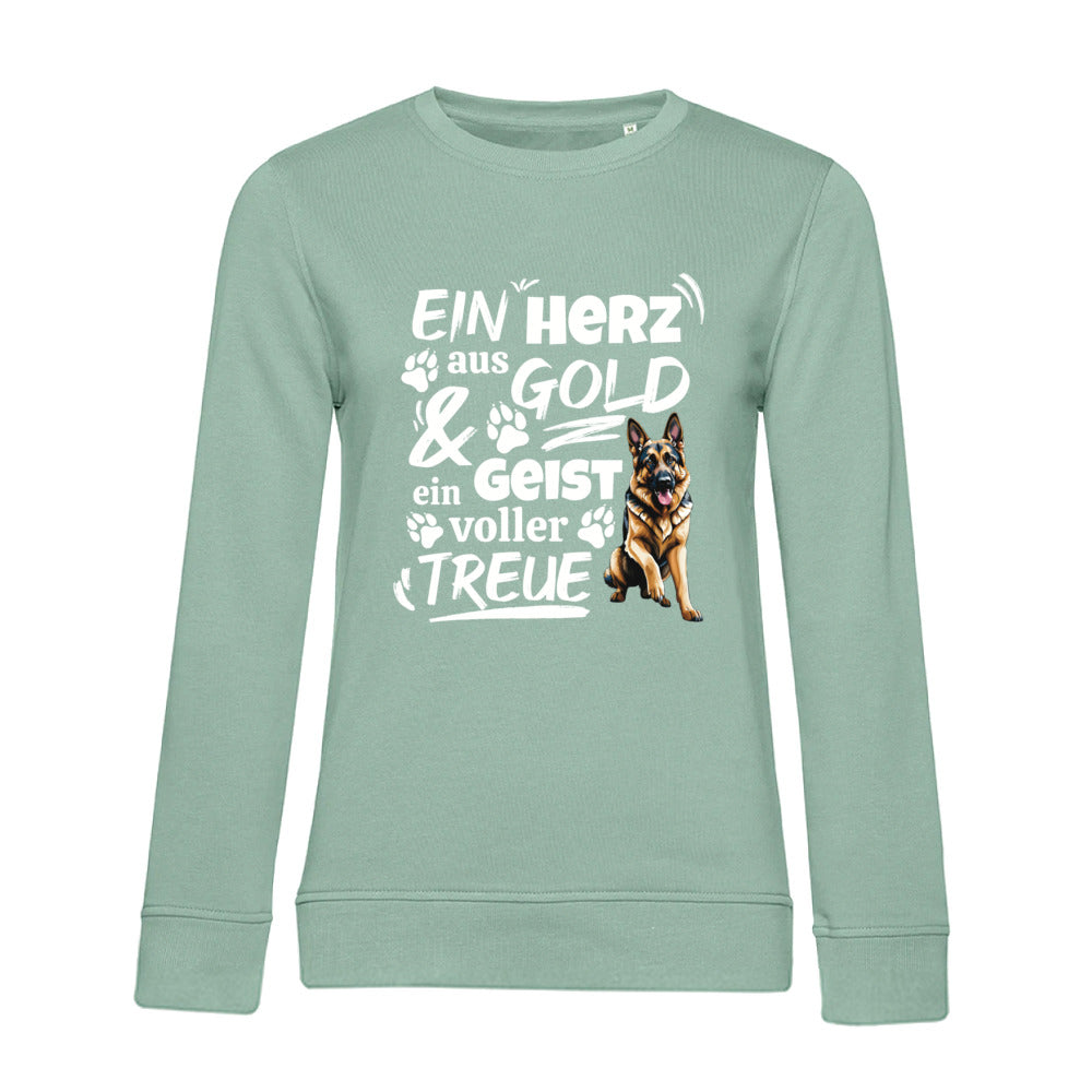 Herz aus Gold – Bio-Sweatshirt für Damen