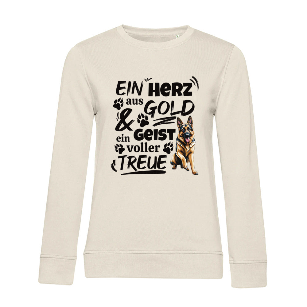Herz aus Gold – Bio-Sweatshirt für Damen