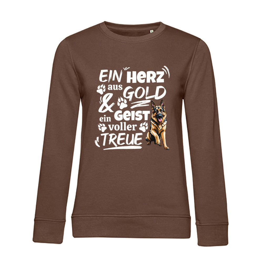Herz aus Gold – Bio-Sweatshirt für Damen