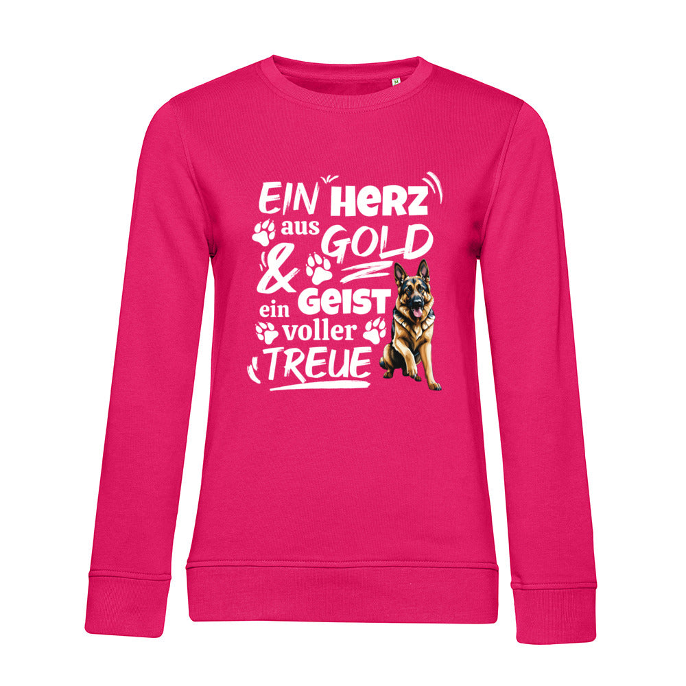 Herz aus Gold – Bio-Sweatshirt für Damen