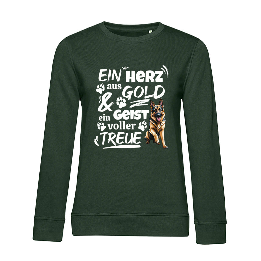 Herz aus Gold – Bio-Sweatshirt für Damen