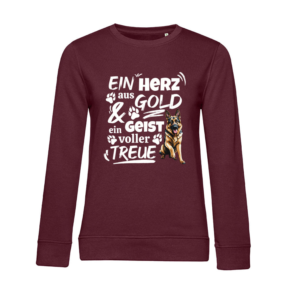 Herz aus Gold – Bio-Sweatshirt für Damen