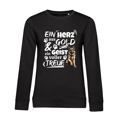 Herz aus Gold – Bio-Sweatshirt für Damen