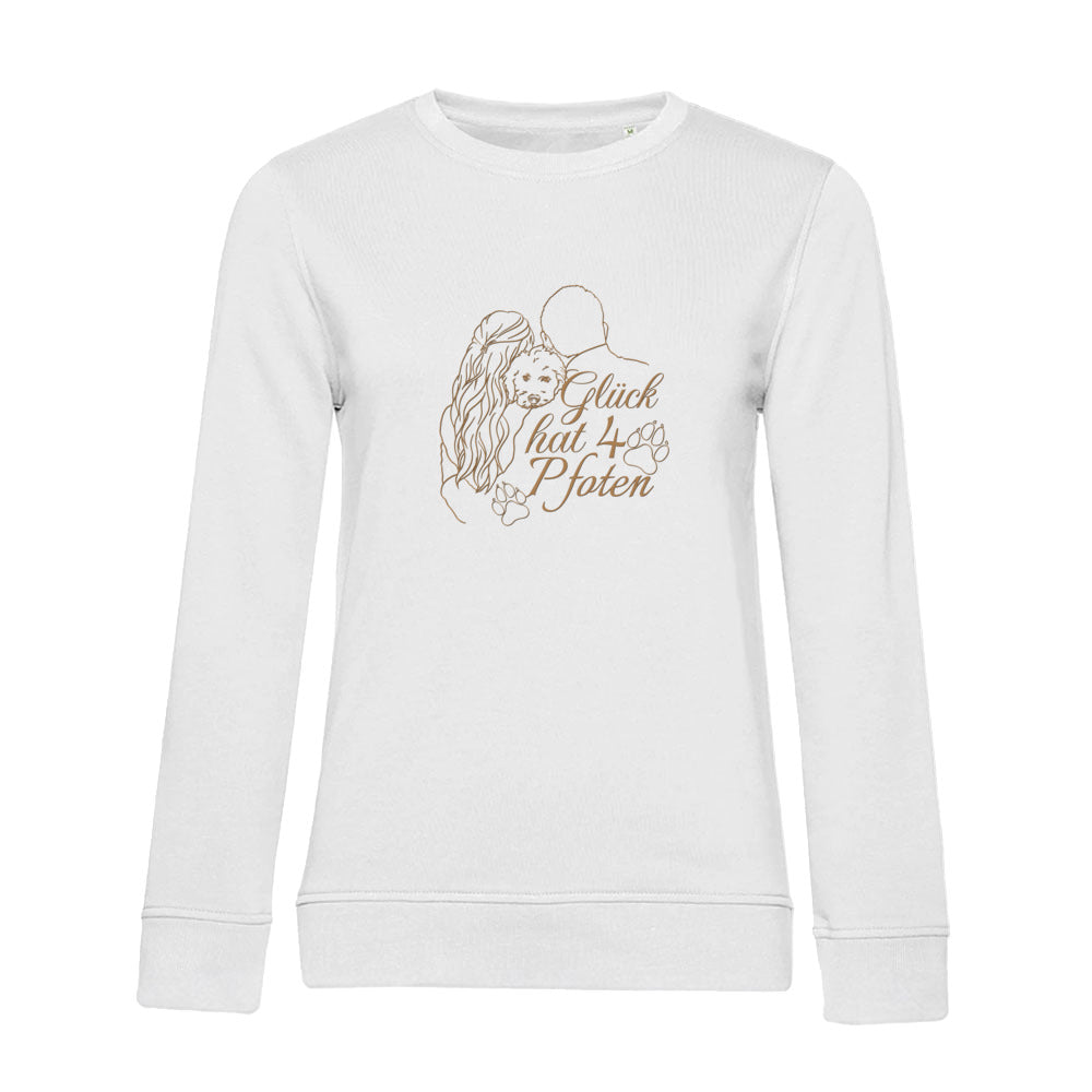 Vier Pfoten – Bio-Sweatshirt für Damen