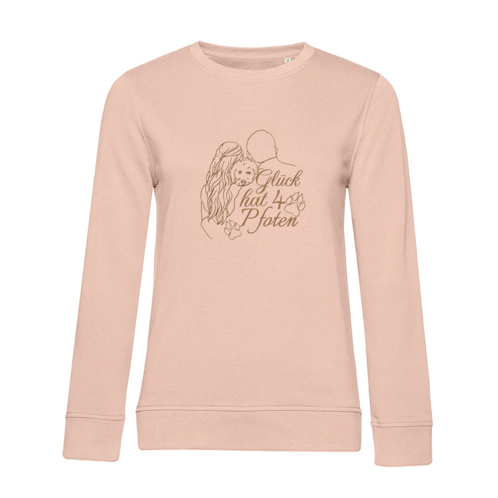 Vier Pfoten – Bio-Sweatshirt für Damen