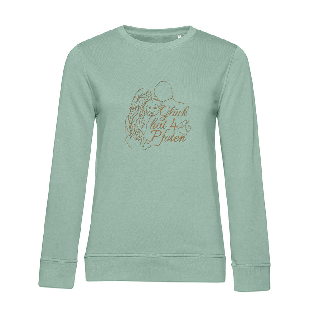 Vier Pfoten – Bio-Sweatshirt für Damen