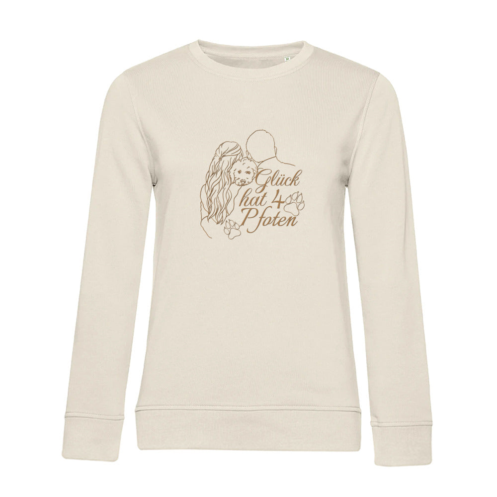 Vier Pfoten – Bio-Sweatshirt für Damen